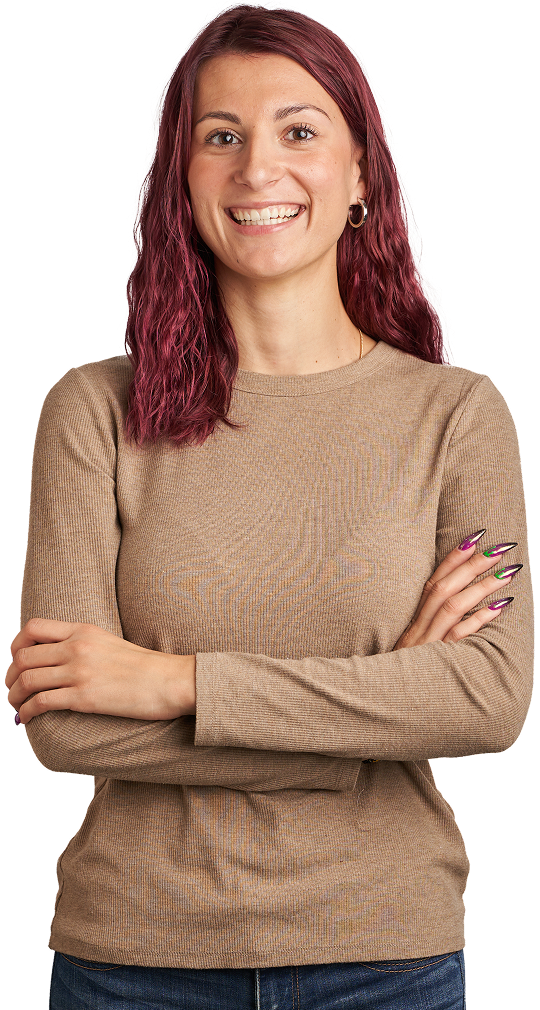 red headed student woman