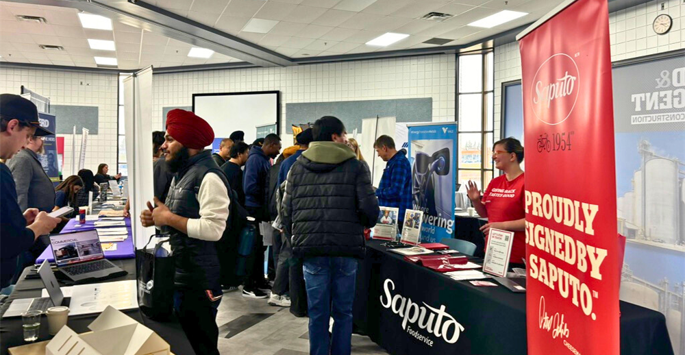 students at a job fair
