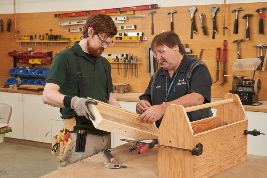 MITT student in carpentry