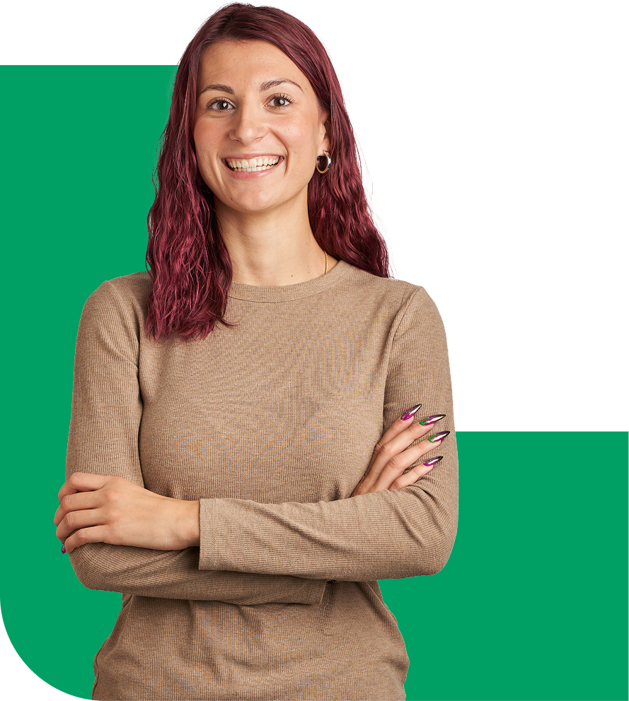female student smiling