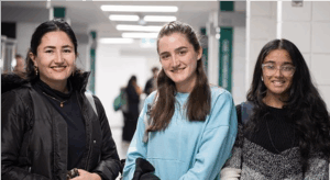 students together in hallway